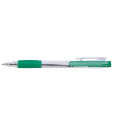 Pix cu mecanism, rubber grip, varf 0.7mm, Office Products - verde