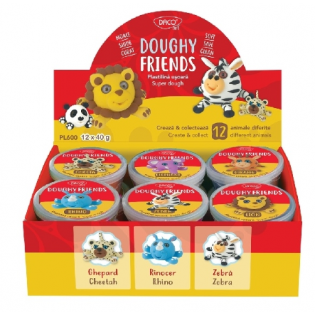 Plastilina usoara 40 g Doughy Friends PL600 Daco