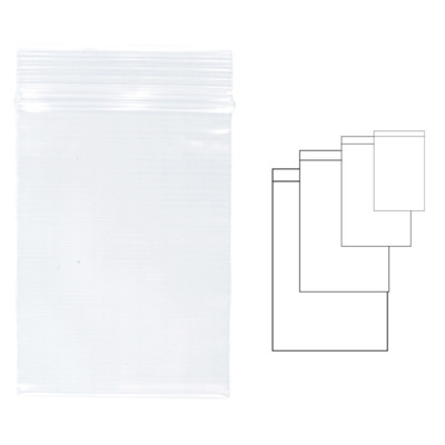 Pungi plastic cu fermoar pentru sigilare,  40 x  60 mm, 100 buc/set, Kangaro - transparente