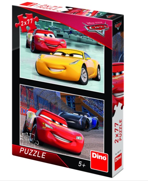 Puzzle 2 in 1 - Cars 3: Cursa cea mare (77 piese)