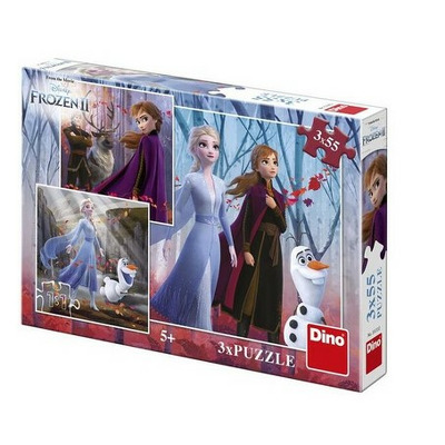 Puzzle 3 in 1 - Frozen II (3 x 55)  DINO