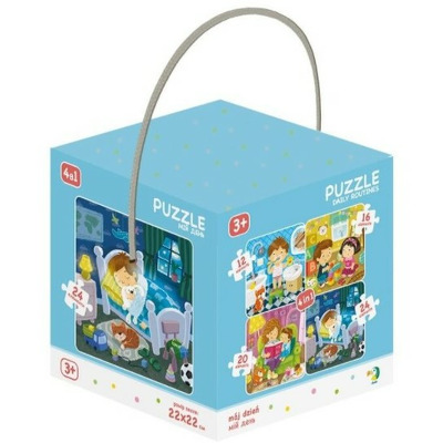 Puzzle 4 in 1 - Activitatile zilnice (12, 16, 20, 24 piese)