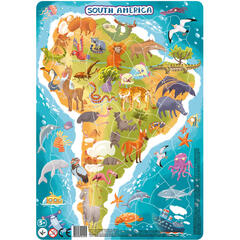 Puzzle cu rama - America de Sud (53 piese)