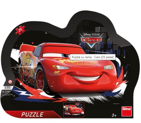 Puzzle cu rama - Cars (25 piese)