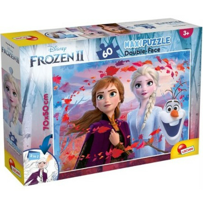 Puzzle de colorat maxi - Elsa, Anna si Olaf (60 piese)