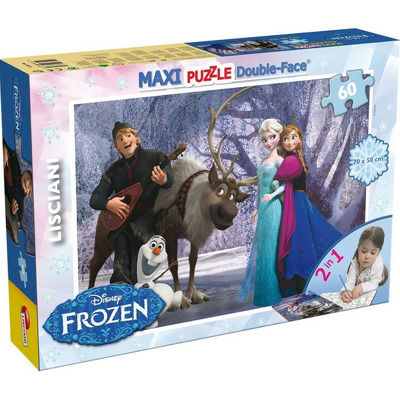 Puzzle de colorat maxi - Elsa si prietenii (60 piese)