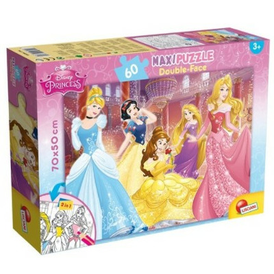 Puzzle de colorat maxi - Printese jucause (60 piese)