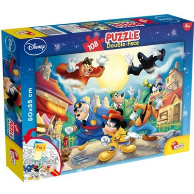 Puzzle de colorat - Mickey detectivul (108 piese)