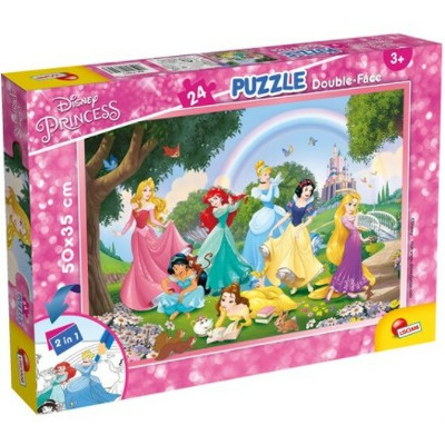 Puzzle de colorat - Printese in gradina (24 piese)