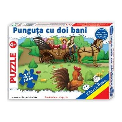 Puzzle - Punguta cu doi bani - Contine 35 piese