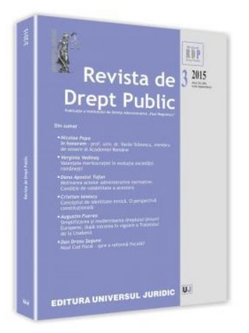 Revista de drept public nr. 3/2015