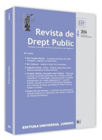 Revista de drept public nr. 4/2016