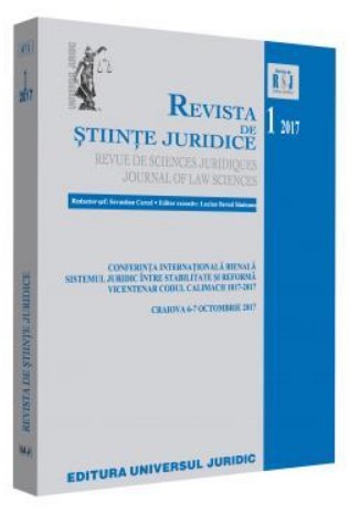 Revista de stiinte juridice nr. 1/2017