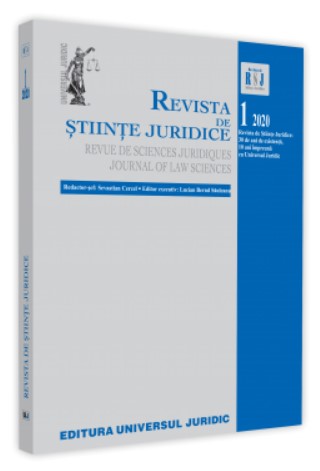 Revista de stiinte juridice nr. 1/2020