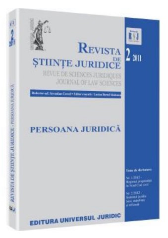 Revista de Stiinte Juridice nr. 2/2011