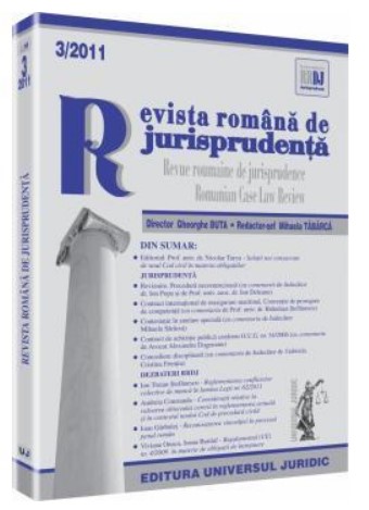 Revista romana de jurisprudenta nr. 3/2011