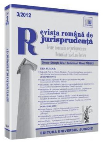 Revista romana de jurisprudenta nr. 3/2012