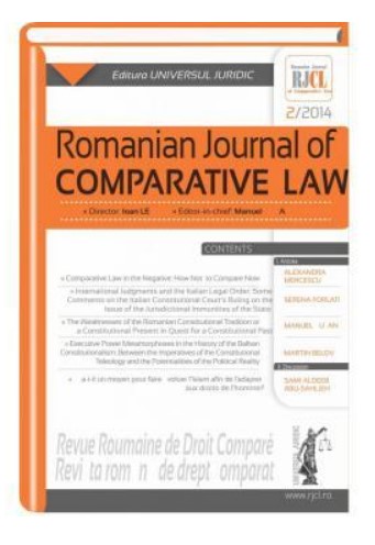 Romanian journal of comparative law nr. 2/2014