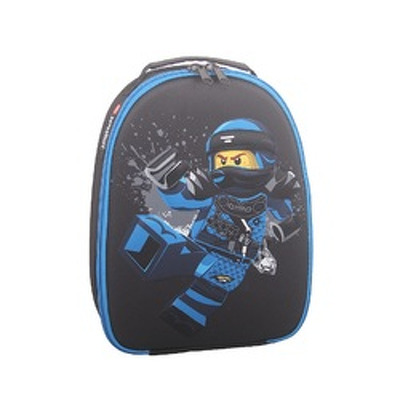 Rucsac negru LEGO M-Line - design albastru Ninjago Jay (pentru mancare)