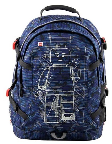 Rucsac Tech Teen, Lego Core Line - design Minifigures Blue Camo