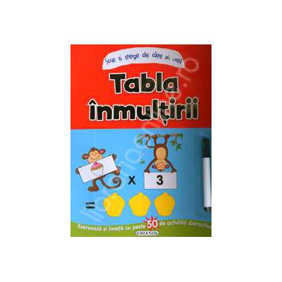 Scrie si sterge de cate ori vrei! Tabla inmultirii (+7 ani)