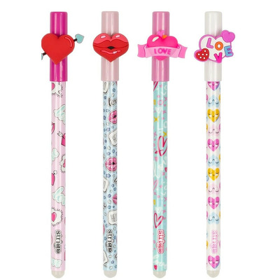 Set 4 pixuri Strigo cerneala cu stergere, LOVE