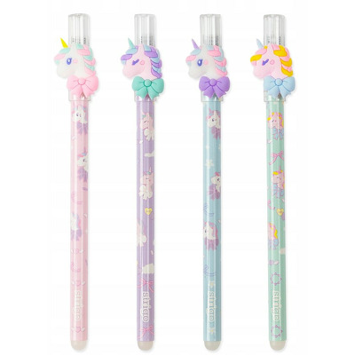 Set 4 Pixuri Strigo cerneala cu stergere, UNICORN