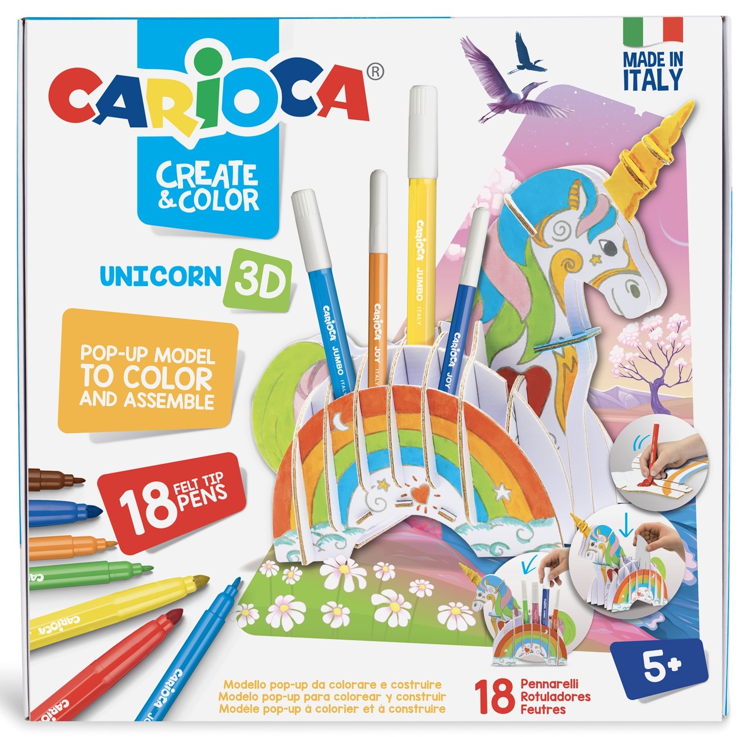 Set articole creative Unicorn 3D, Carioca