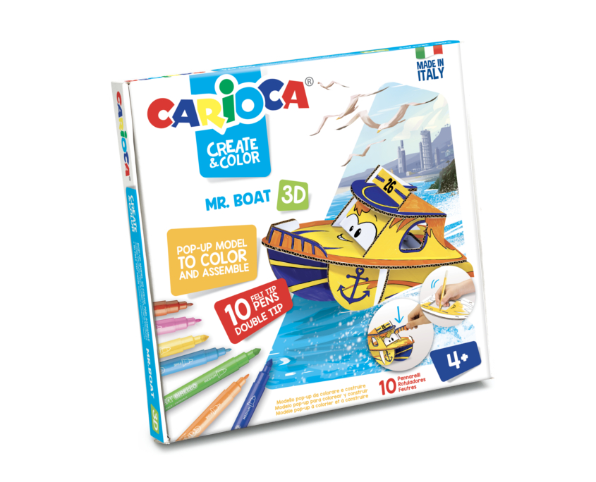 Set articole creative model Mr. Boat 3D, Carioca