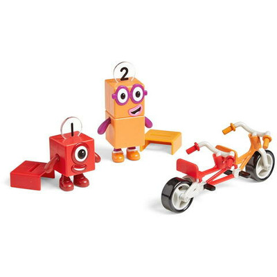 Set figurine Numberblocks - Aventuri pe bicicleta cu Unu si Doi