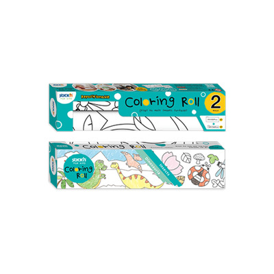 Set role autoadezive pentru colorat, 315x3550mm + 140x2440mm, Stickn - Dinosaurus/Insects