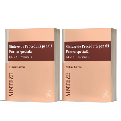 Sinteze de Procedura penala. Partea speciala (vol. I   vol. II), Editia 5