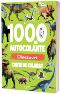 1000 de autocolante. Dinozauri. Carte de colorat