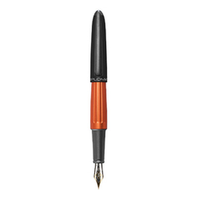 Stilou Diplomat Aero, cu penita M, aurita 14kt. - black orange