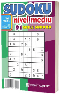 Sudoku nivel mediu. 91 grile sudoku. Numarul 131