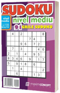 Sudoku nivel mediu. 91 grile sudoku. Numarul 135