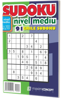Sudoku nivel mediu. 91 grile sudoku. Numarul 160