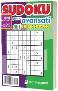 Sudoku pentru avansati. 91 grile sudoku. Numarul 145