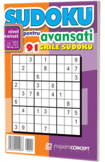 Sudoku pentru avansati. 91 grile sudoku. Numarul 151