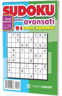 Sudoku pentru avansati. 91 grile sudoku. Numarul 154