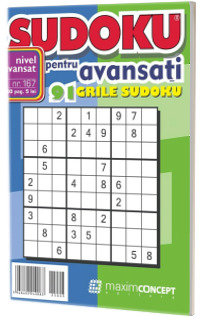 Sudoku pentru avansati. 91 grile sudoku. Numarul 167