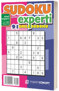 Sudoku pentru experti. 91 grile sudoku. Numarul 148