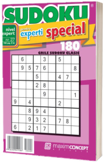 Sudoku pentru experti special, numarul 27. 180 de grile sudoku clasic