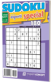 Sudoku pentru experti special, numarul 30. 180 de grile sudoku clasic