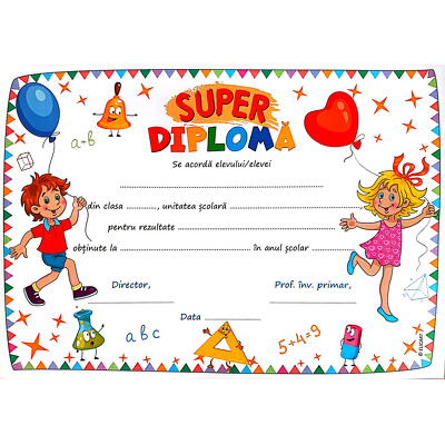 Super Diploma, sfarsit de an scolar (baloane)