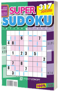 Super Sudoku, numarul 204. Nivel avansat