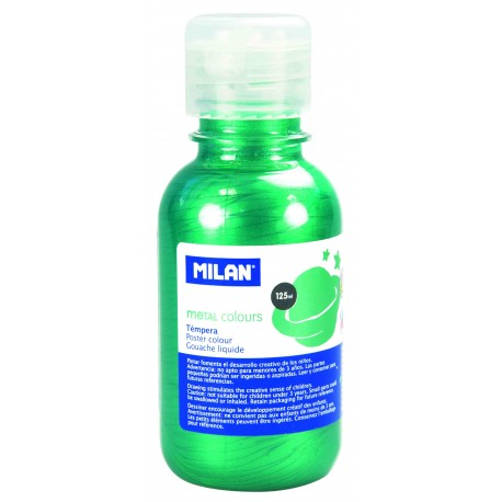 Tempera 125 ml verde metalizat Milan