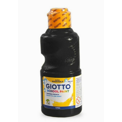 Tempera Giotto borcan 250 ml, Negru