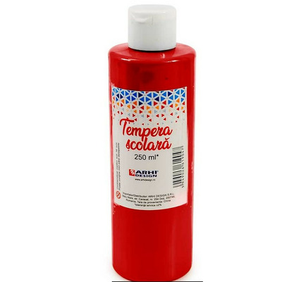 Tempera scolara 250 ml, Rosu