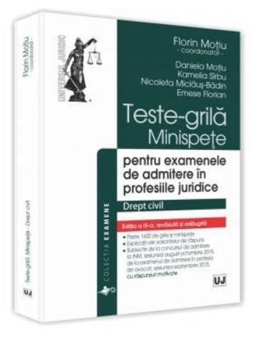 Teste-grila, Minispete pentru examenele de admitere in profesiile juridice, Drept civil